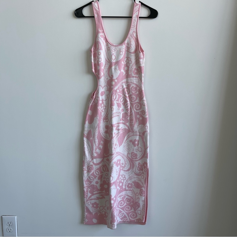 WAYF Clothing knit cutout midi dress size s